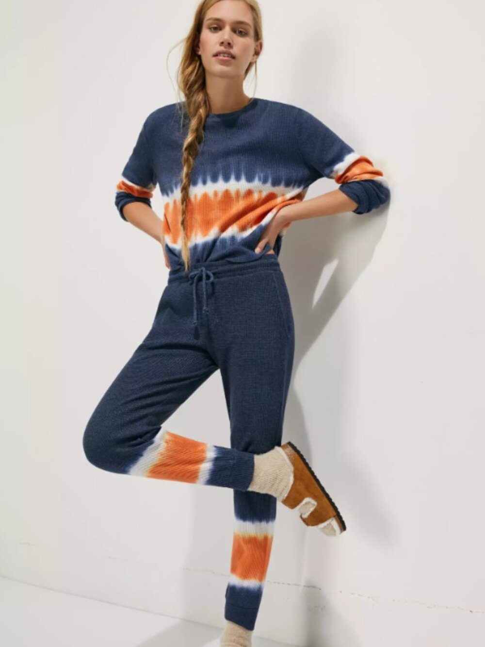 Anthropologie Saturday Sunday Tara Tie-Dye Waffle Joggers  Size M